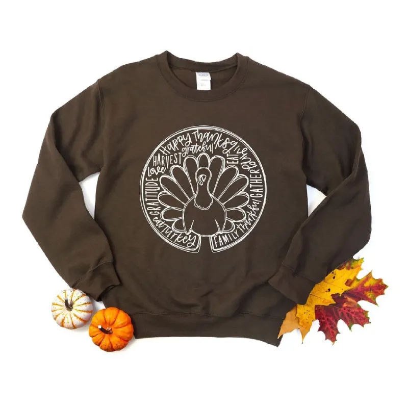 Turkey Circle Graphic Sweatshirt sold by Zulily