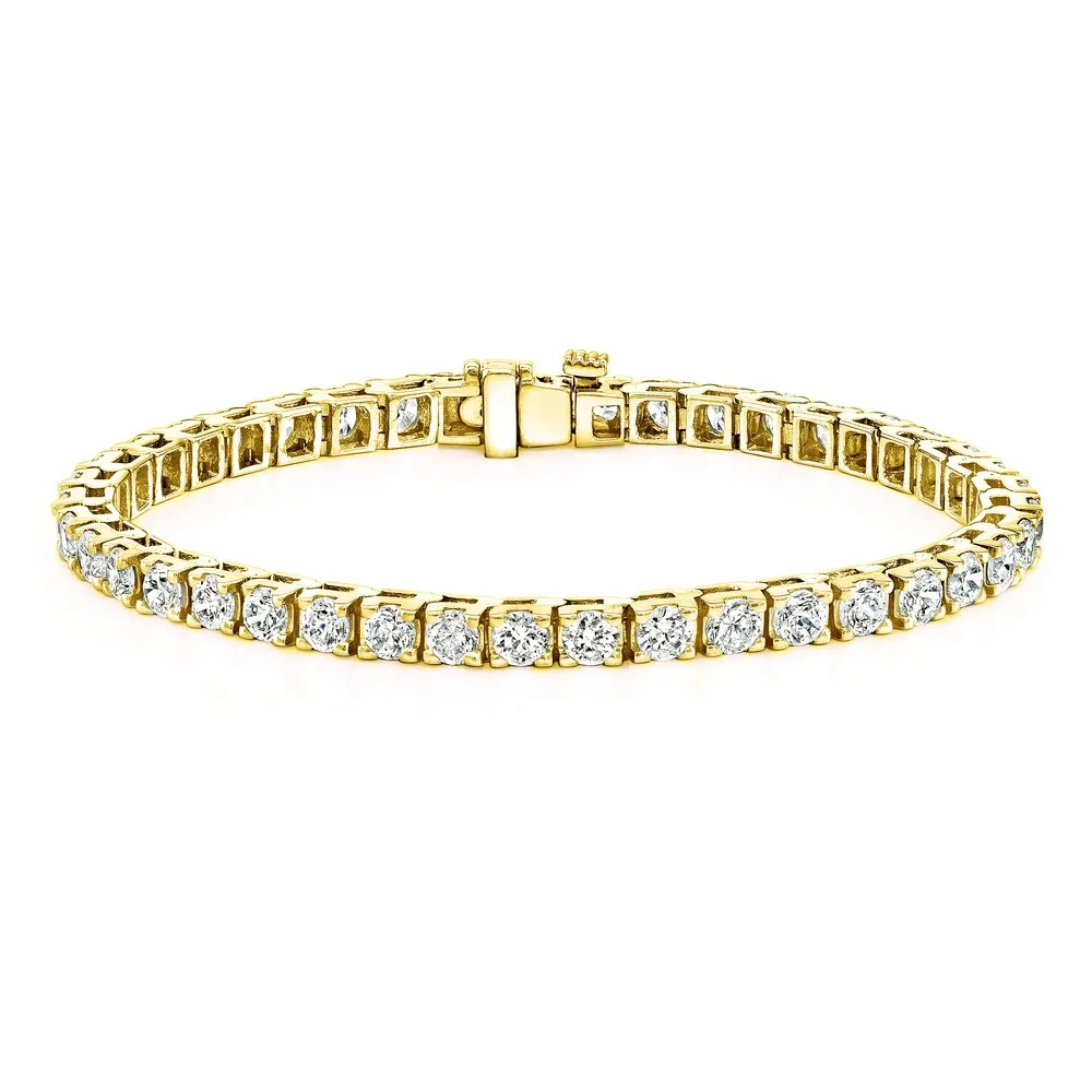 Auriya 14k Gold 9ct TDW Round Diamond Tennis Bracelet sold by Zulily product image thumbnail 2