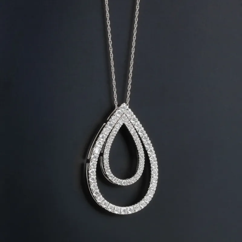 1/6ct - 1ct TDW Diamond Open Pear Necklace in 14k Gold by De Couer sold by Zulily