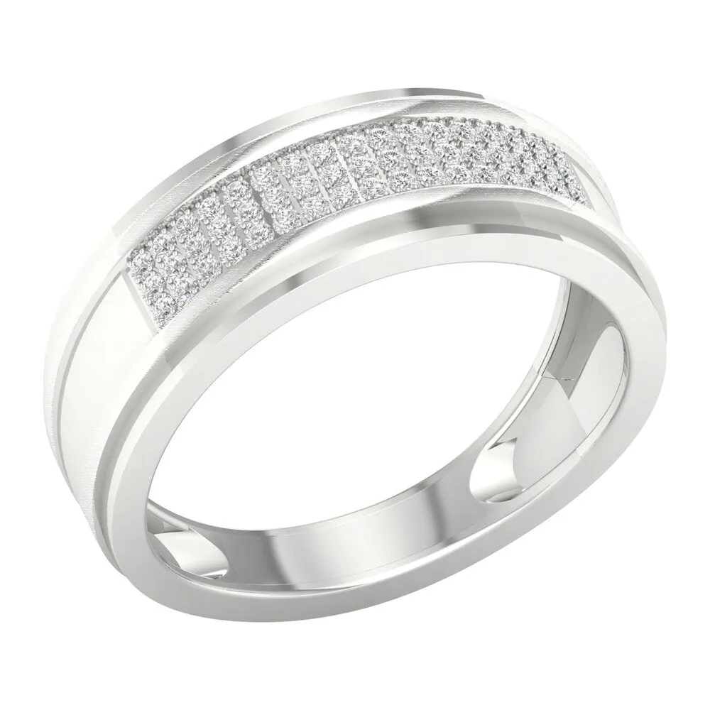 1/8ct TDW Diamond Men's Wedding Band in 10k Gold by De Couer - Yellow sold by Zulily product image thumbnail 2