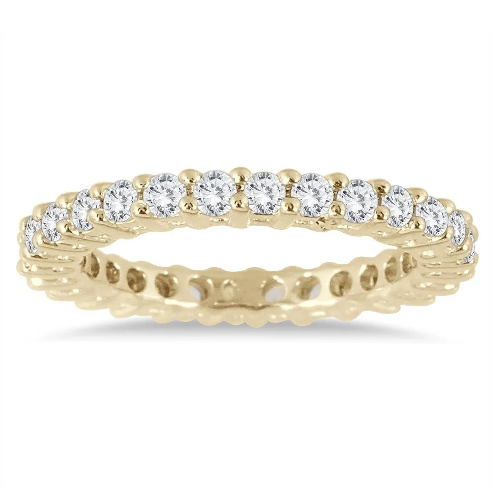 1 Carat TW Diamond Eternity Band in 10K Yellow Gold sold by Zulily