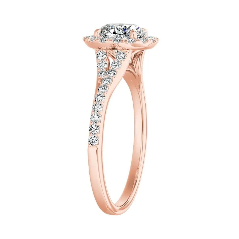 Auriya 14k Gold 2ct Moissanite Halo Diamond Engagement Ring 1/3ctw sold by Zulily product image thumbnail 2