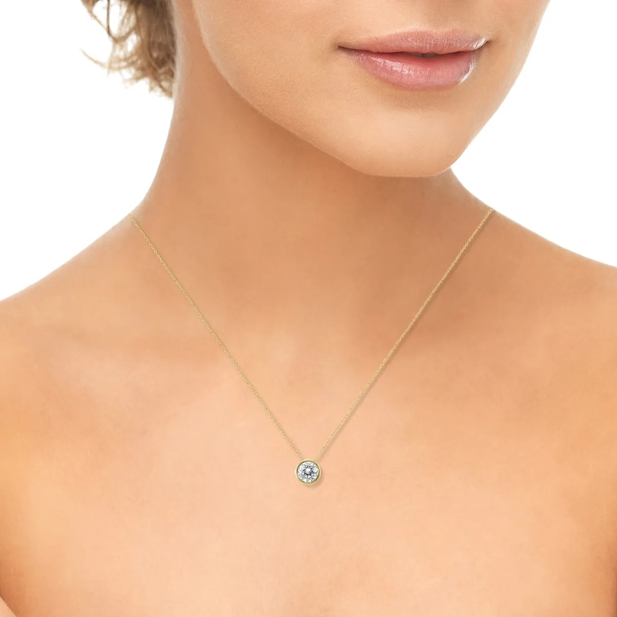 3/4 Carat Diamond Bezel Pendant in 14K Yellow Gold sold by Zulily product image thumbnail 3