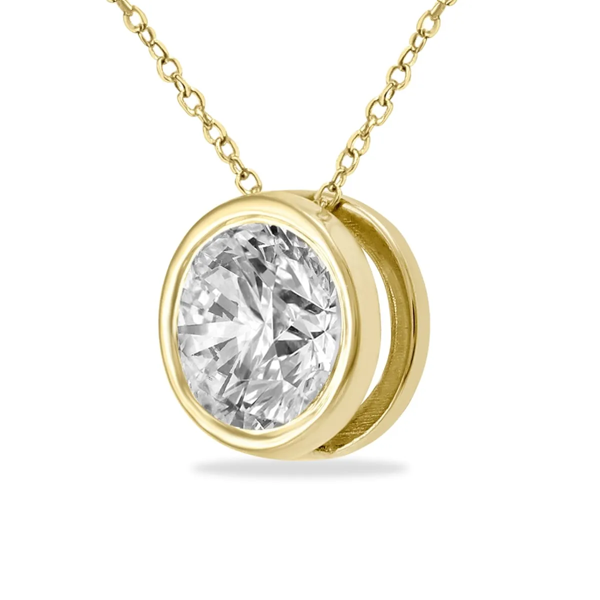 3/4 Carat Diamond Bezel Pendant in 14K Yellow Gold sold by Zulily product image thumbnail 2