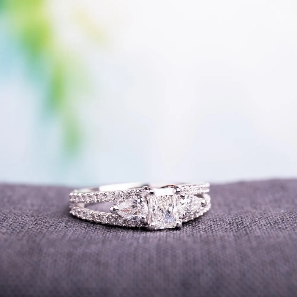 Miadora Signature Collection 14k White Gold 1ct TDW Diamond Engagement Ring sold by Zulily product image thumbnail 5