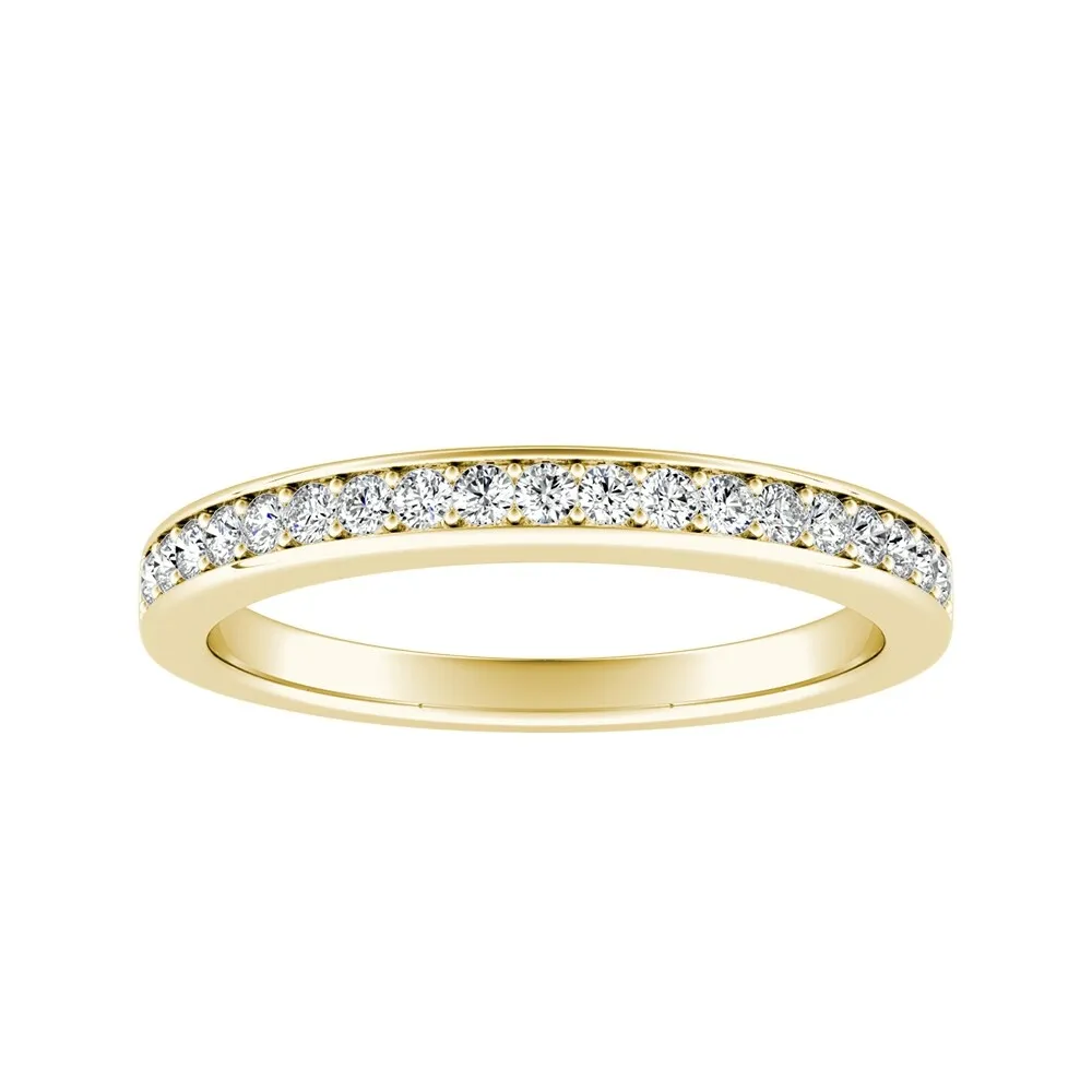 Auriya 14k Gold 1/5ctw Round Diamond Wedding Band sold by Zulily product image thumbnail 3