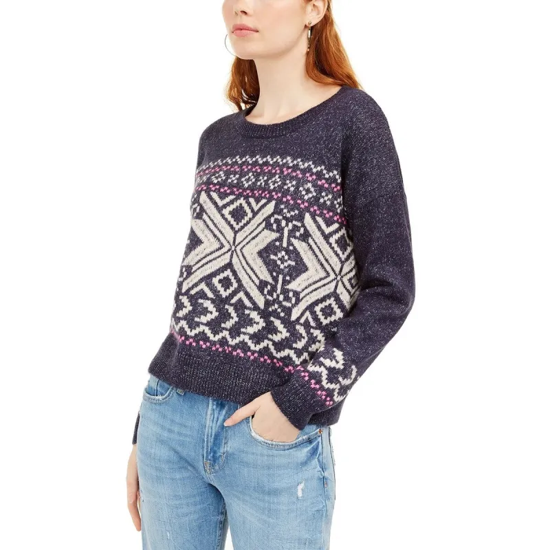 Hippie Rose Juniors' Fair Isle Sweater Dark Blue Size Extra Large sold by Zulily