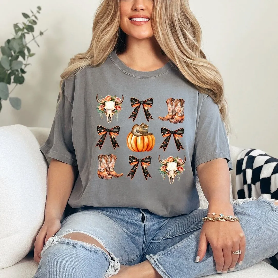 Coquette Western Halloween Chart Garment Dyed Tee sold by Zulily product image thumbnail 2