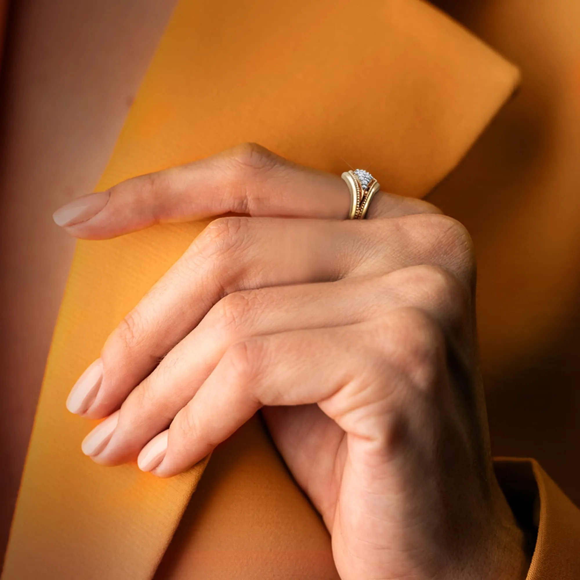 Miadora 1/10ct TDW Diamond Pave Ring in 10k Yellow Gold sold by Zulily product image thumbnail 5