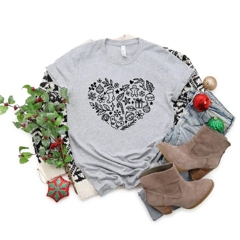 Christmas Heart Short Sleeve Tee sold by Zulily
