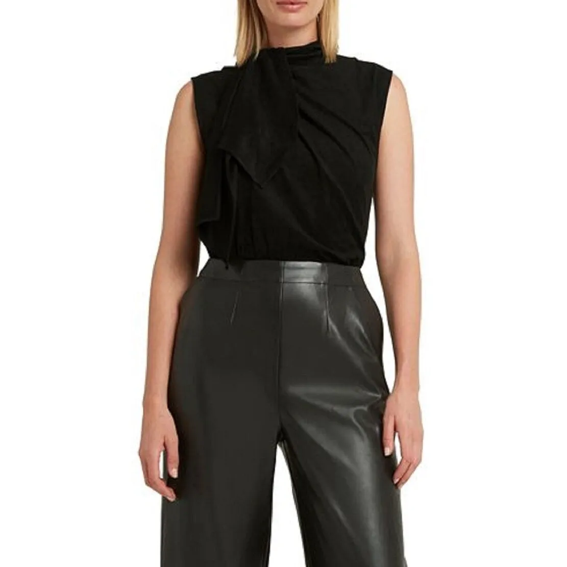 H Halston Women's Faux Suede Jumpsuit Black Size Large sold by Zulily product image thumbnail 3
