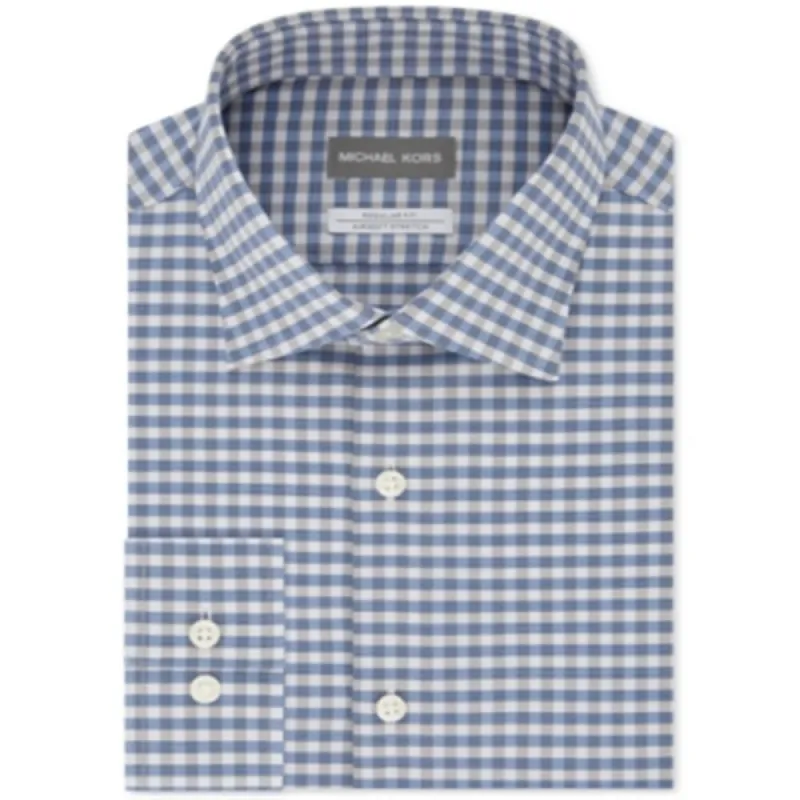 Michael Kors Men's Classic Button Down Dress Shirt Blue Size 17 sold by Zulily
