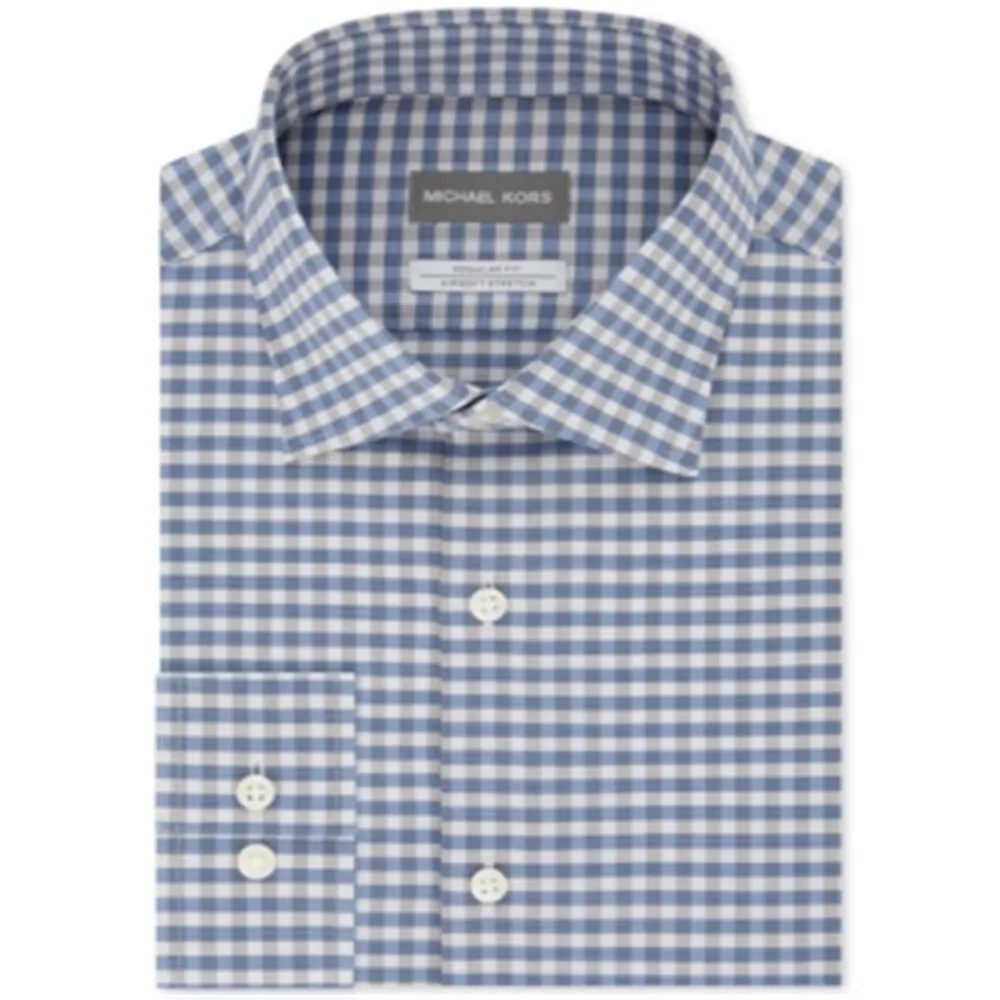Michael Kors Men's Classic Button Down Dress Shirt Blue Size 17 sold by Zulily