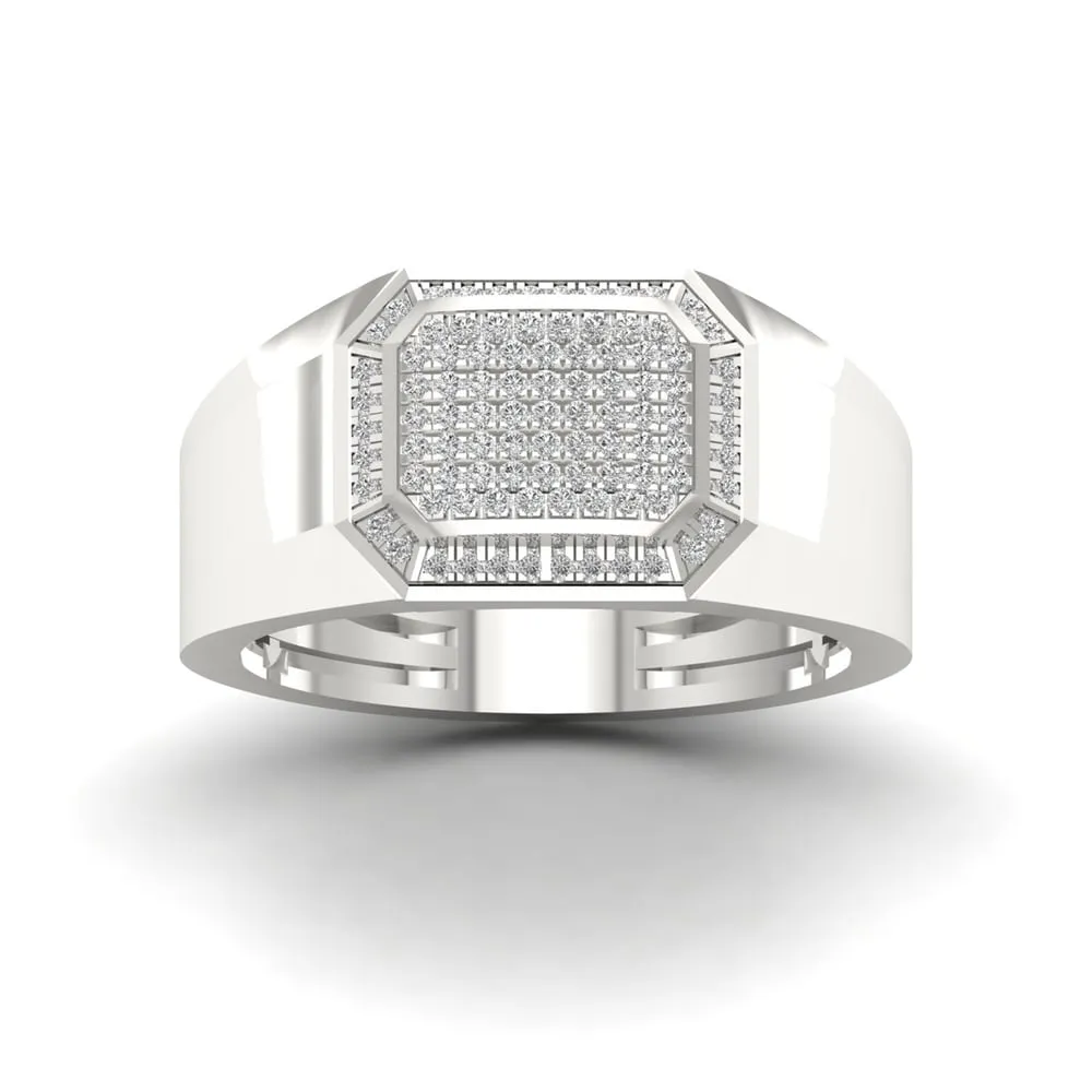 Sterling Silver 1/4ct TDW Diamond Men's Ring sold by Zulily product image thumbnail 2