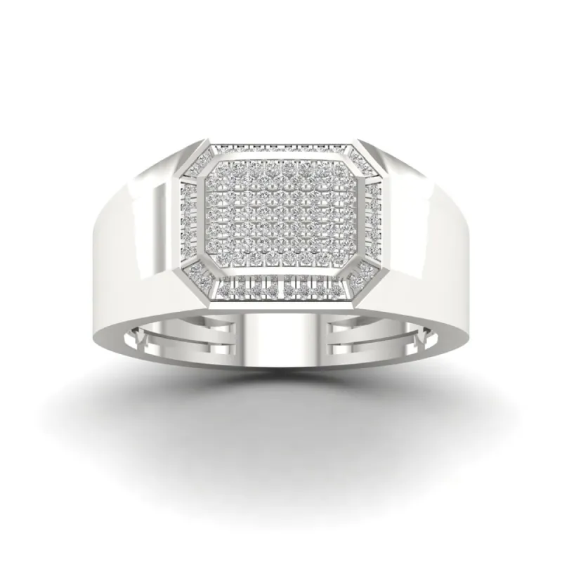 Sterling Silver 1/4ct TDW Diamond Men's Ring sold by Zulily