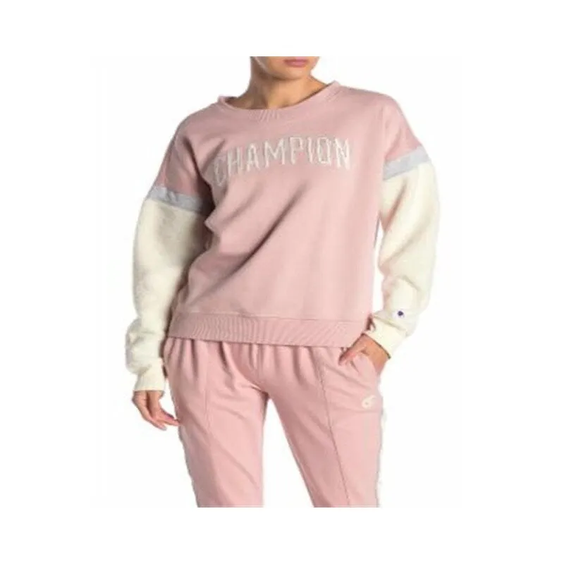 Champion Women's Crew Neck Long Sleeve Quarter Zip Pullover Pink Size X-Large sold by Zulily