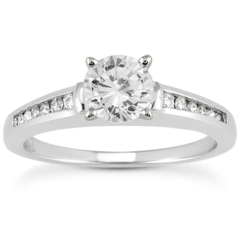 1 Carat TW Diamond Engagement Ring in 14K White Gold sold by Zulily