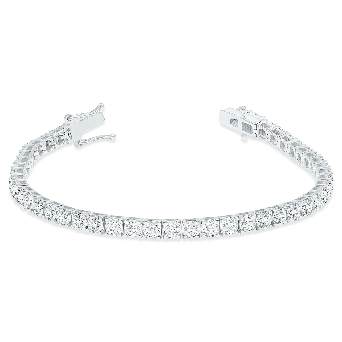 9 Carat TW Diamond Tennis Bracelet in 14K White Gold sold by Zulily