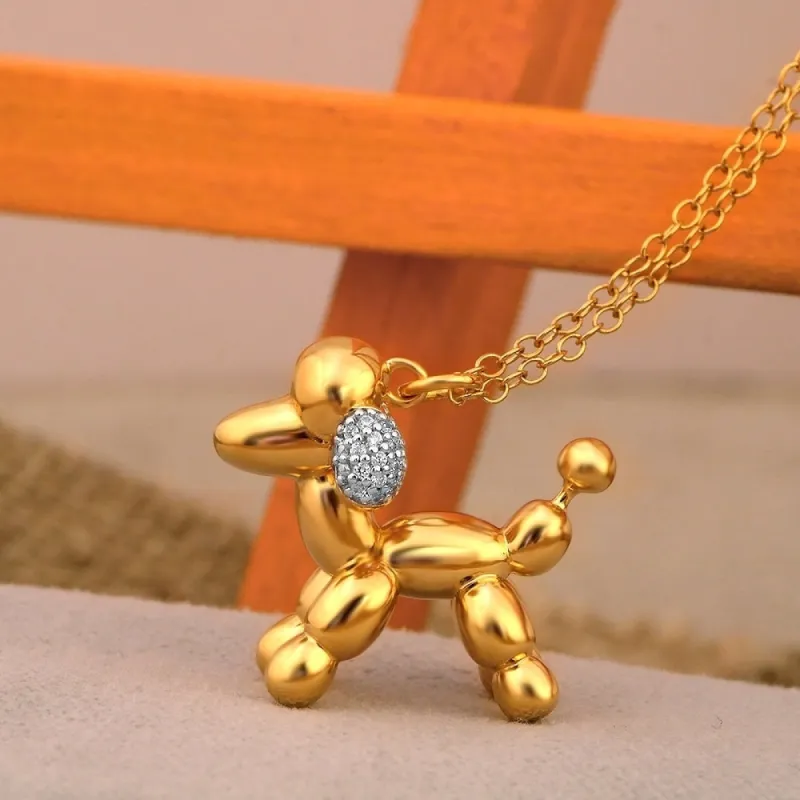 Sterling Silver 1/20ct Diamond Charm Animal Pendant- Butterfly and Poodle sold by Zulily