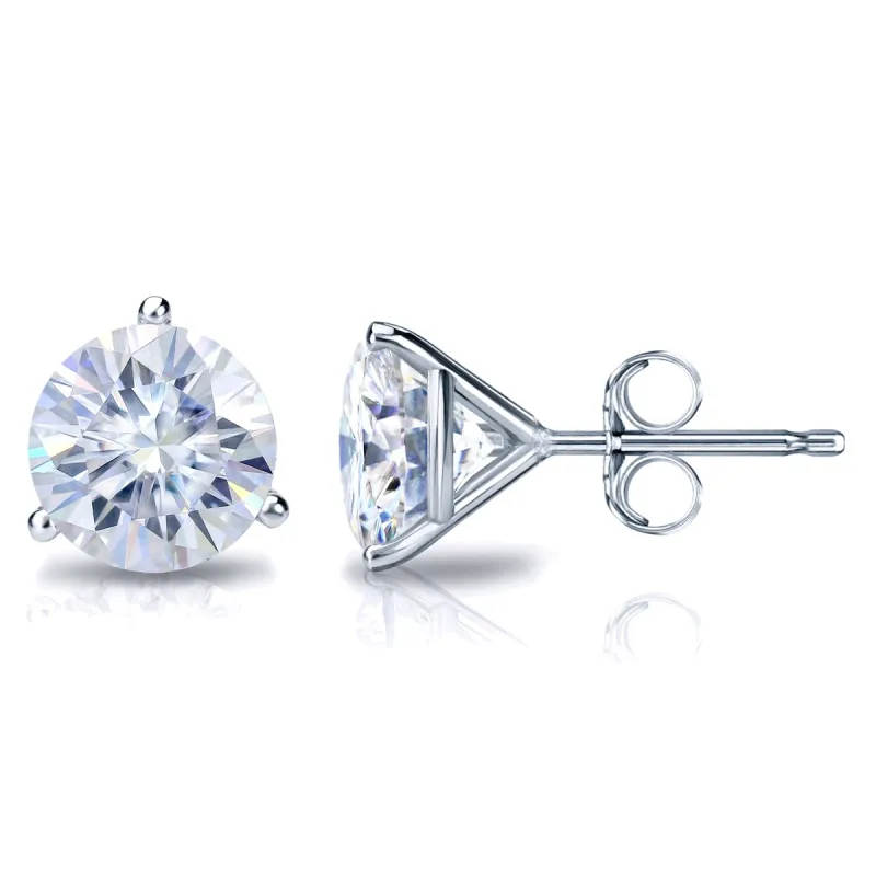 Auriya 3 1/2ctw Round Moissanite Stud Earrings 18k Gold Martini-set - 7.8 mm sold by Zulily