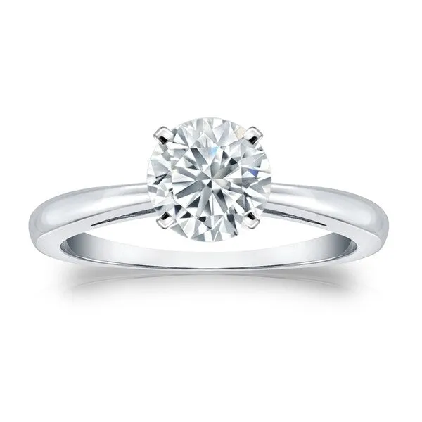 Auriya 18k Gold GIA Certified 1.25ct. TDW Round Solitaire Diamond Engagement Ring sold by Zulily