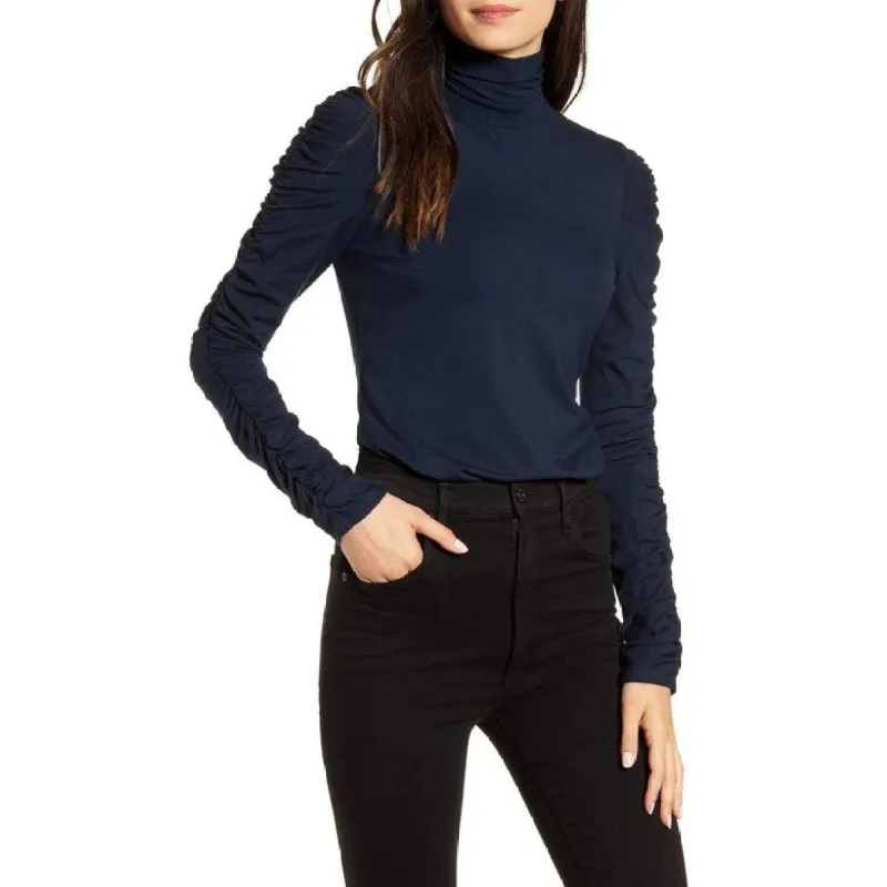 Bailey 44 Women's Allegra Ruched Sleeve Top Blue Size Medium sold by Zulily