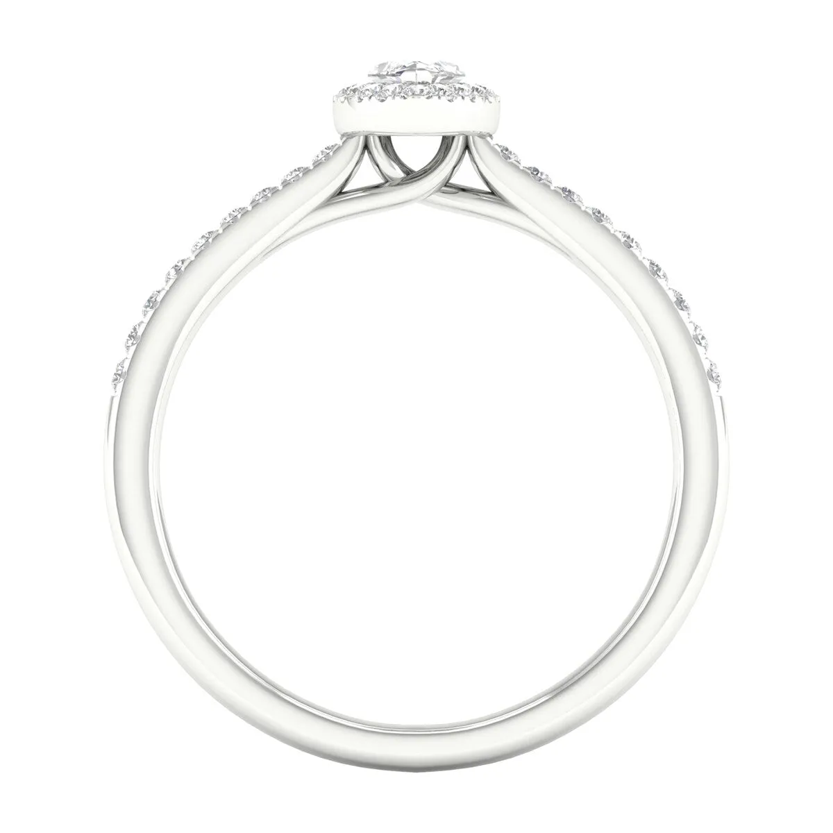 3/8ct TDW Diamond Halo Ring in 10k Gold by De Couer sold by Zulily product image thumbnail 3