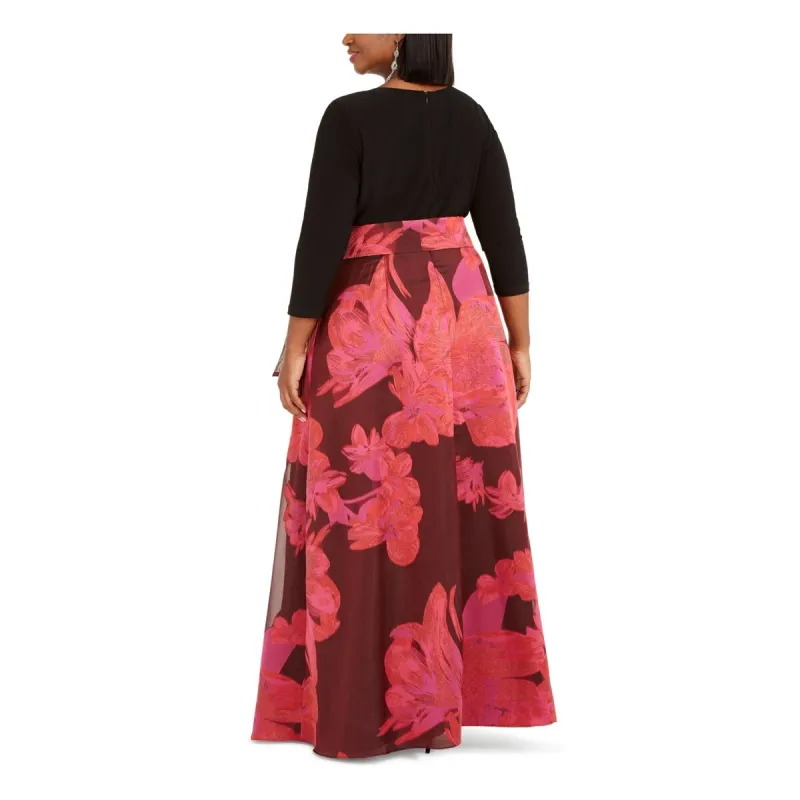 Adrianna Papell Women's Floral Print Gown Red sold by Zulily