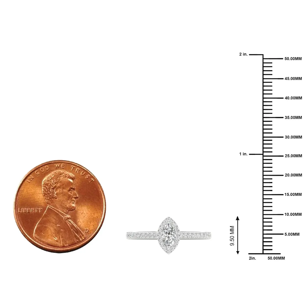 3/8ct TDW Diamond Halo Ring in 10k Gold by De Couer sold by Zulily product image thumbnail 4