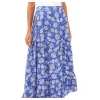 Vince Camuto Women's Floral Asymmetric Hem Maxi Skirt Blue Size Medium sold by Zulily