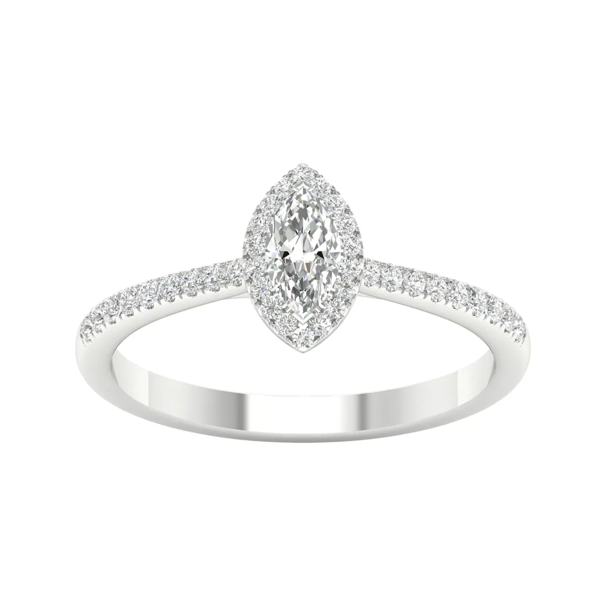 3/8ct TDW Diamond Halo Ring in 10k Gold by De Couer sold by Zulily