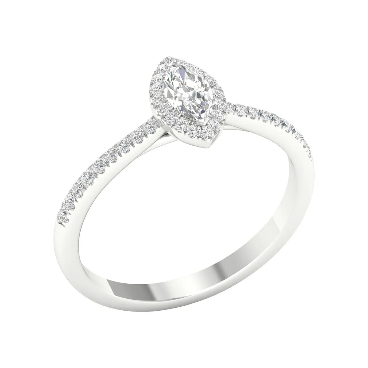 3/8ct TDW Diamond Halo Ring in 10k Gold by De Couer sold by Zulily product image thumbnail 2