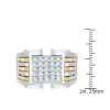 Auriya Men's 14k Gold 1/2ct TDW Satin Finish Diamond Bling Ring - Two-Tone sold by Zulily