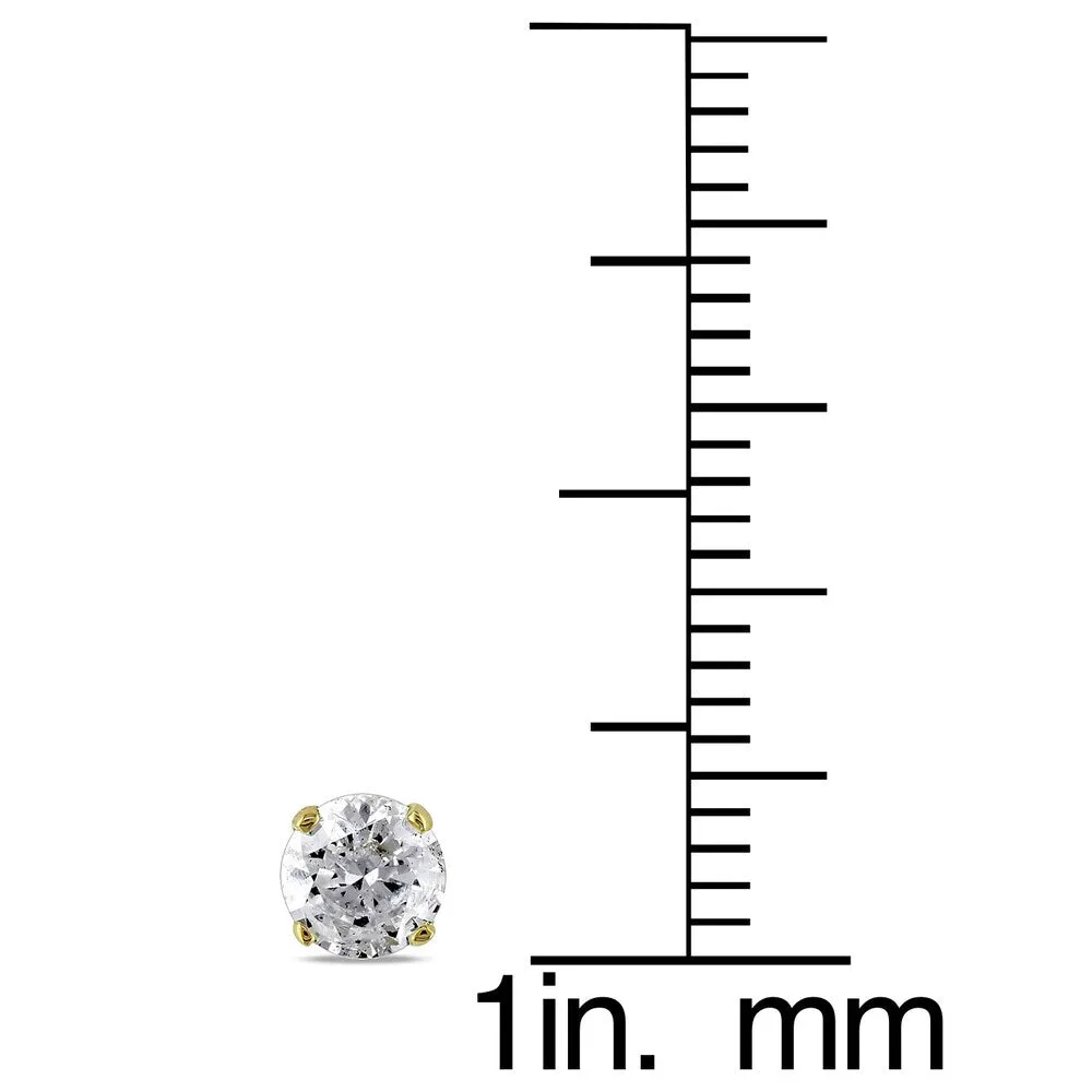 Miadora 14k Gold 3/4ct TDW Round Diamond Stud Earrings sold by Zulily product image thumbnail 3