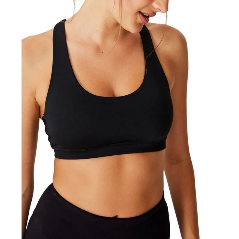 COTTON ON Women's Strappy Sports Crop Bra Black Size Small - S sold by Zulily