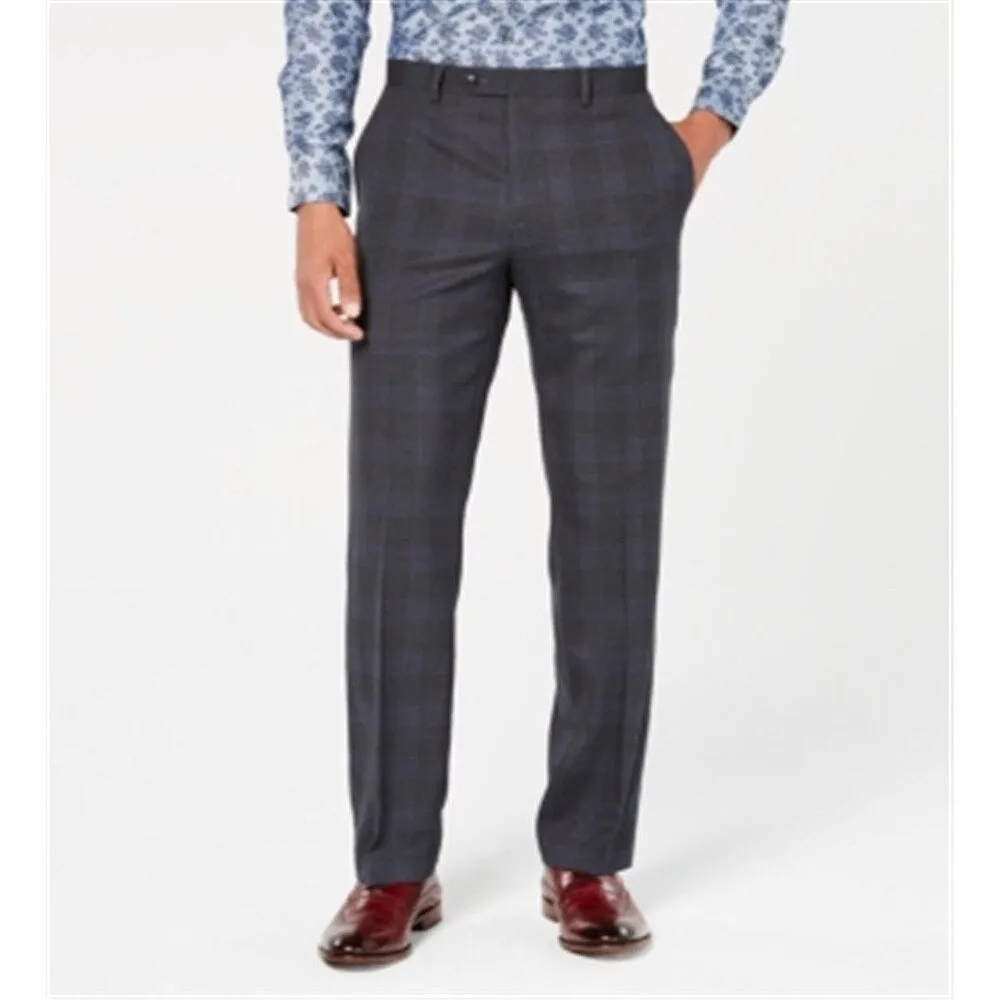 Sean John Men's Classic Fit Stretch Plaid Suit Pants Gray Size 30X30 sold by Zulily