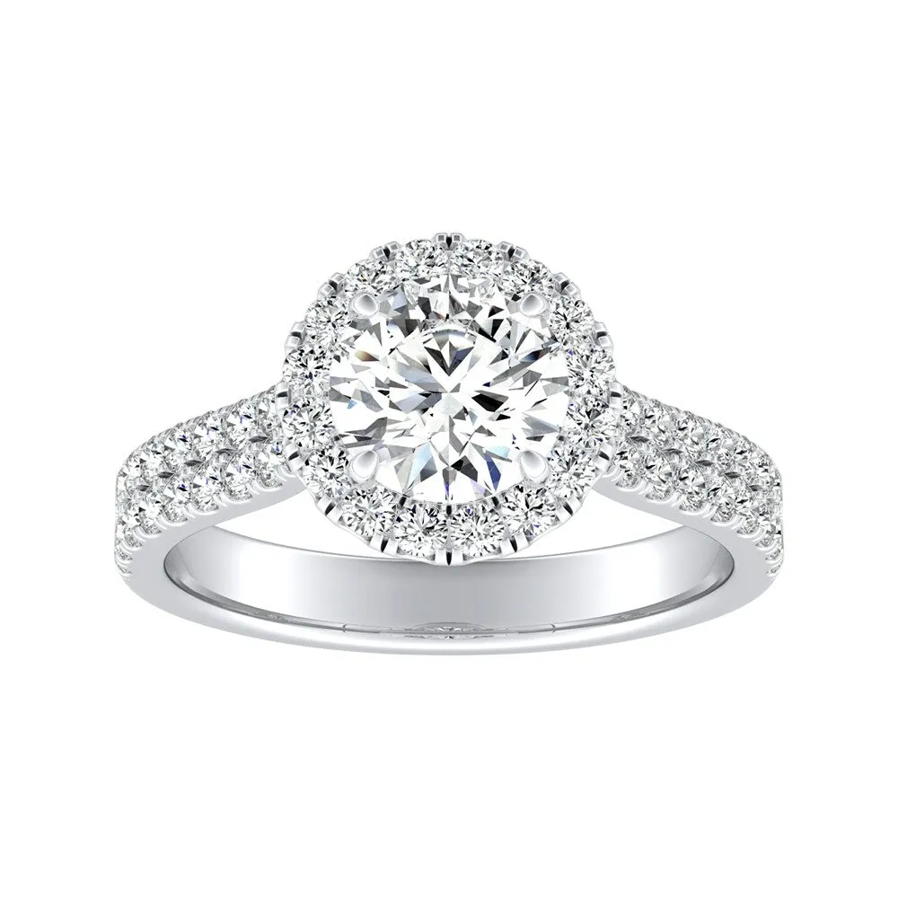 Auriya 14k Gold 1 3/4ctw Halo Moissanite Engagement Ring sold by Zulily product image thumbnail 2