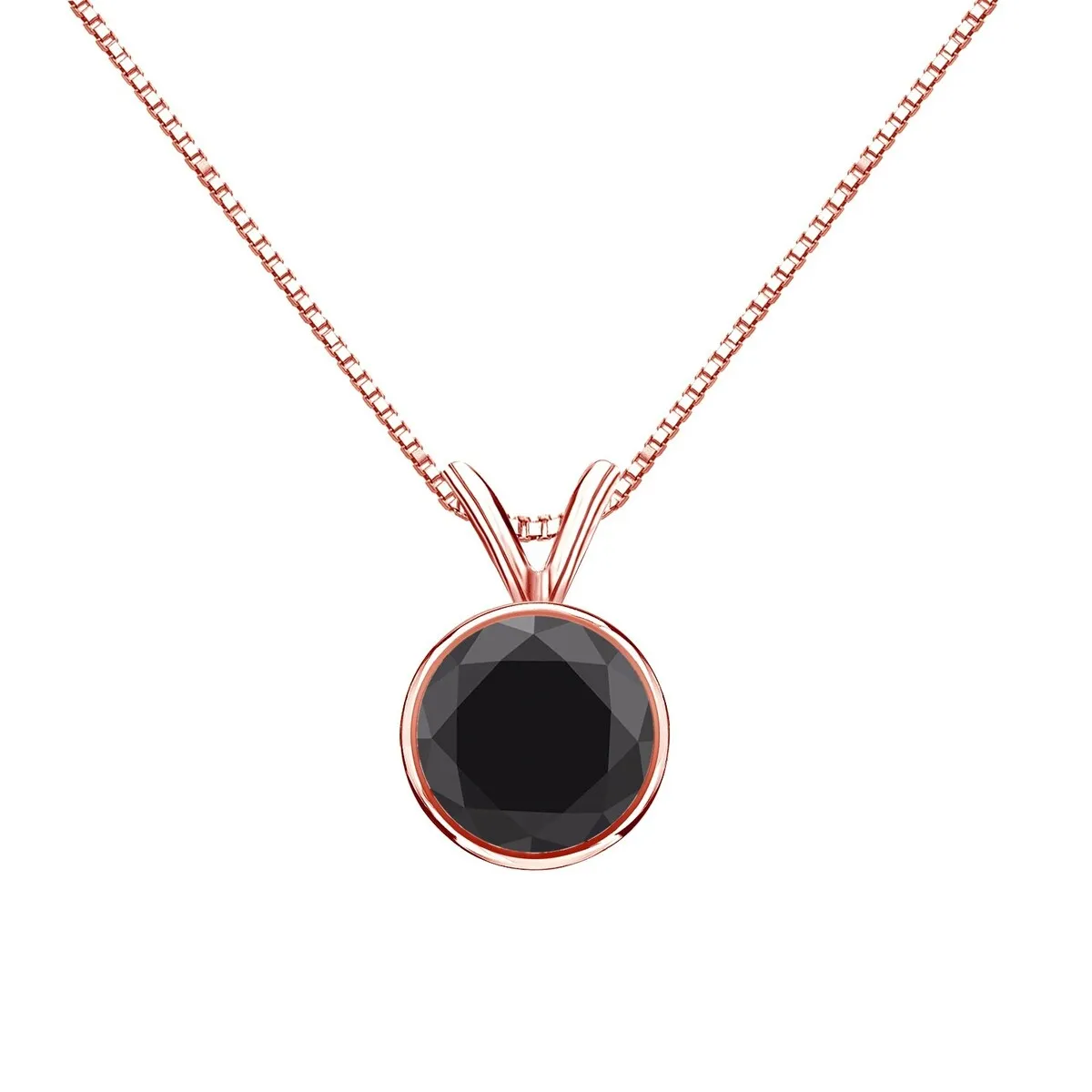 Auriya 14k Gold 2ctw Solitaire Black Diamond Necklace Bezel-set sold by Zulily product image thumbnail 3