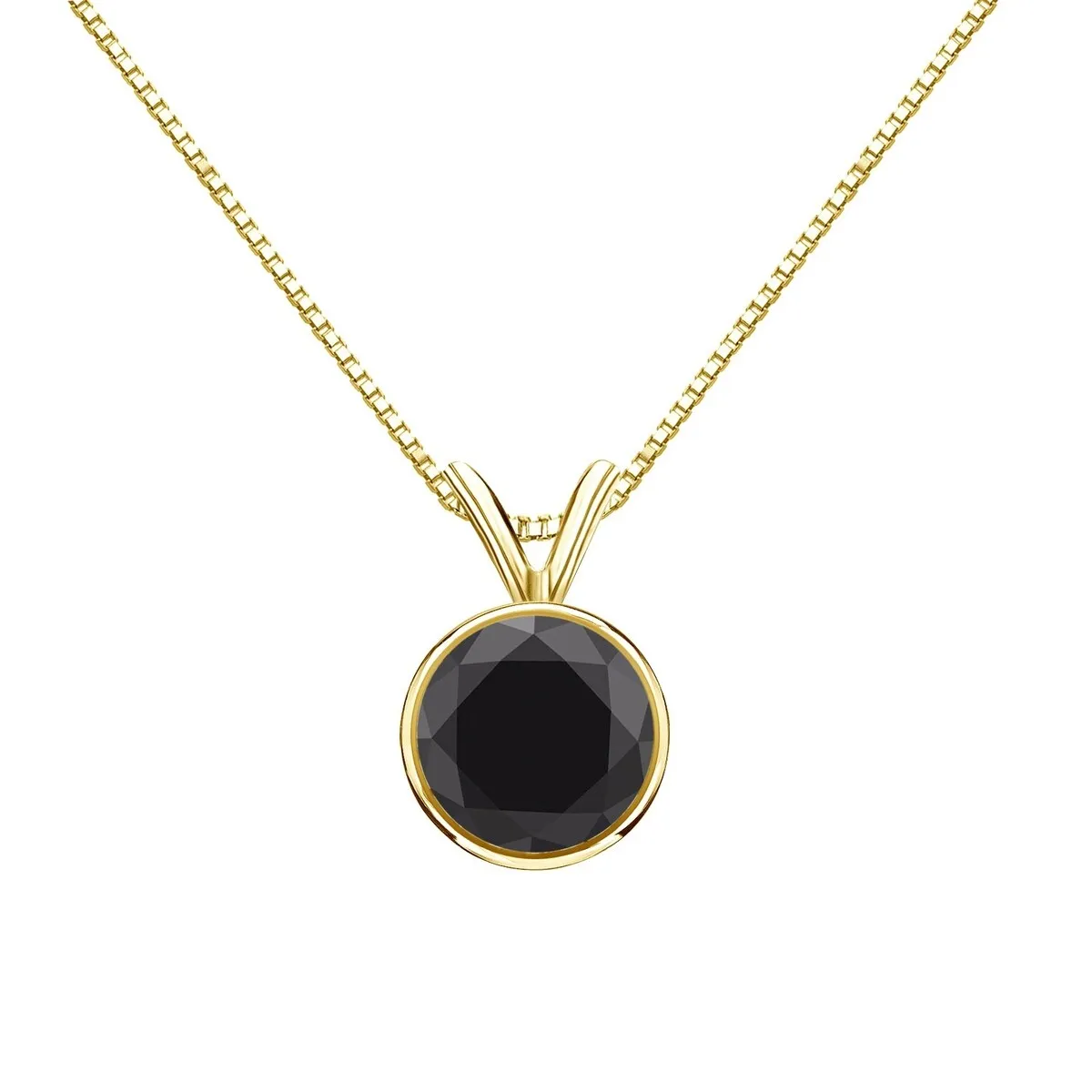 Auriya 14k Gold 2ctw Solitaire Black Diamond Necklace Bezel-set sold by Zulily product image thumbnail 2