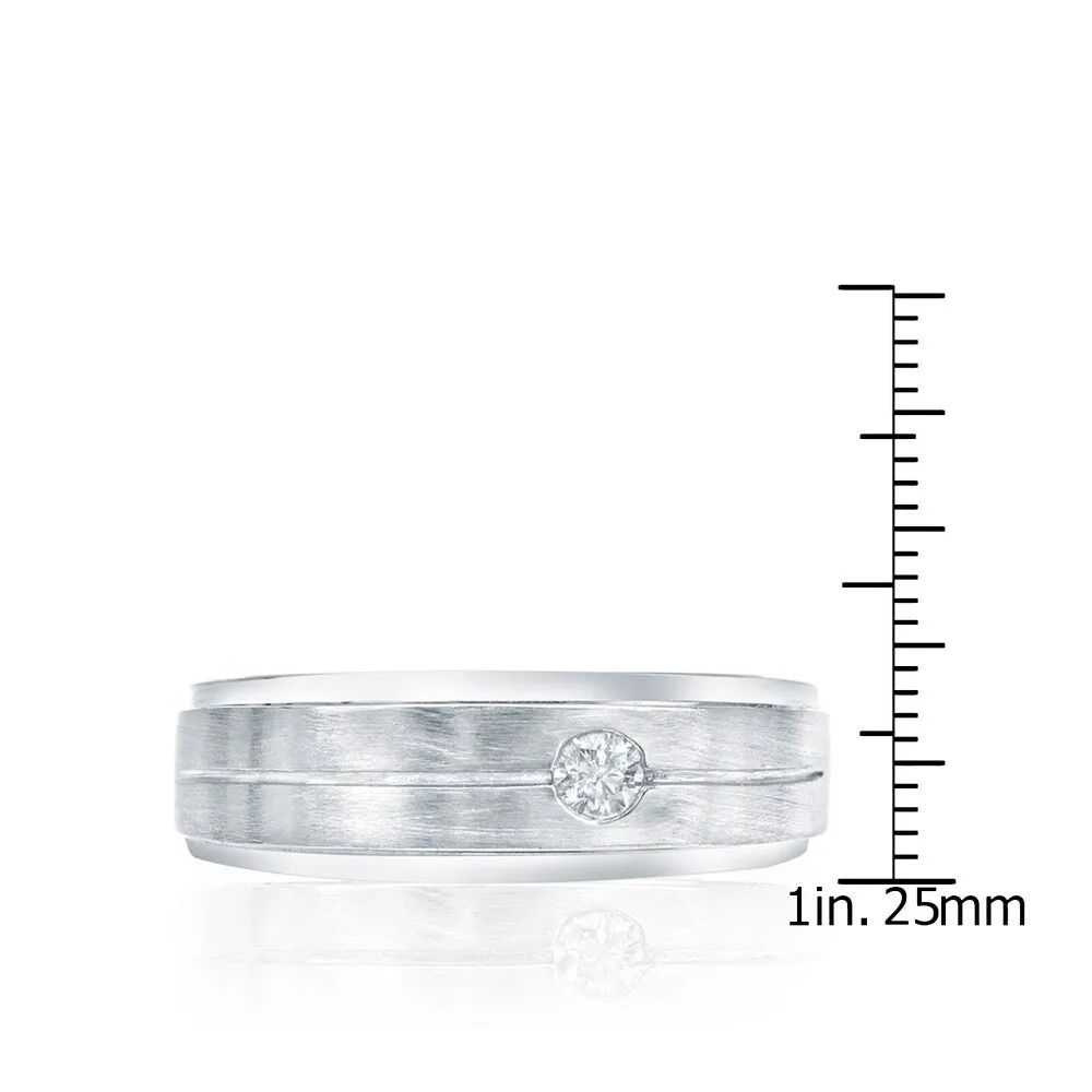 Auriya Men's 14k Gold 1/4ct TDW Round Diamond Wedding Band sold by Zulily product image thumbnail 5