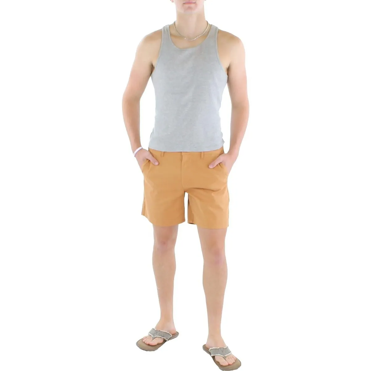 And Now This Men's Chino Mid Rise Shorts Brown Size 38 sold by Zulily