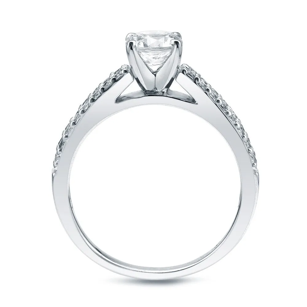 Auriya 1 1/2ctw Round Diamond Engagement Ring Set 14K Gold Certified sold by Zulily product image thumbnail 3