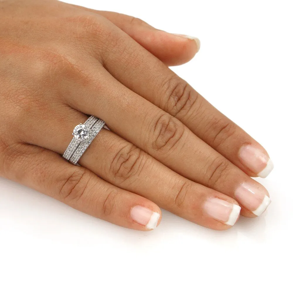 Auriya 1 1/2ctw Round Diamond Engagement Ring Set 14K Gold Certified sold by Zulily product image thumbnail 2