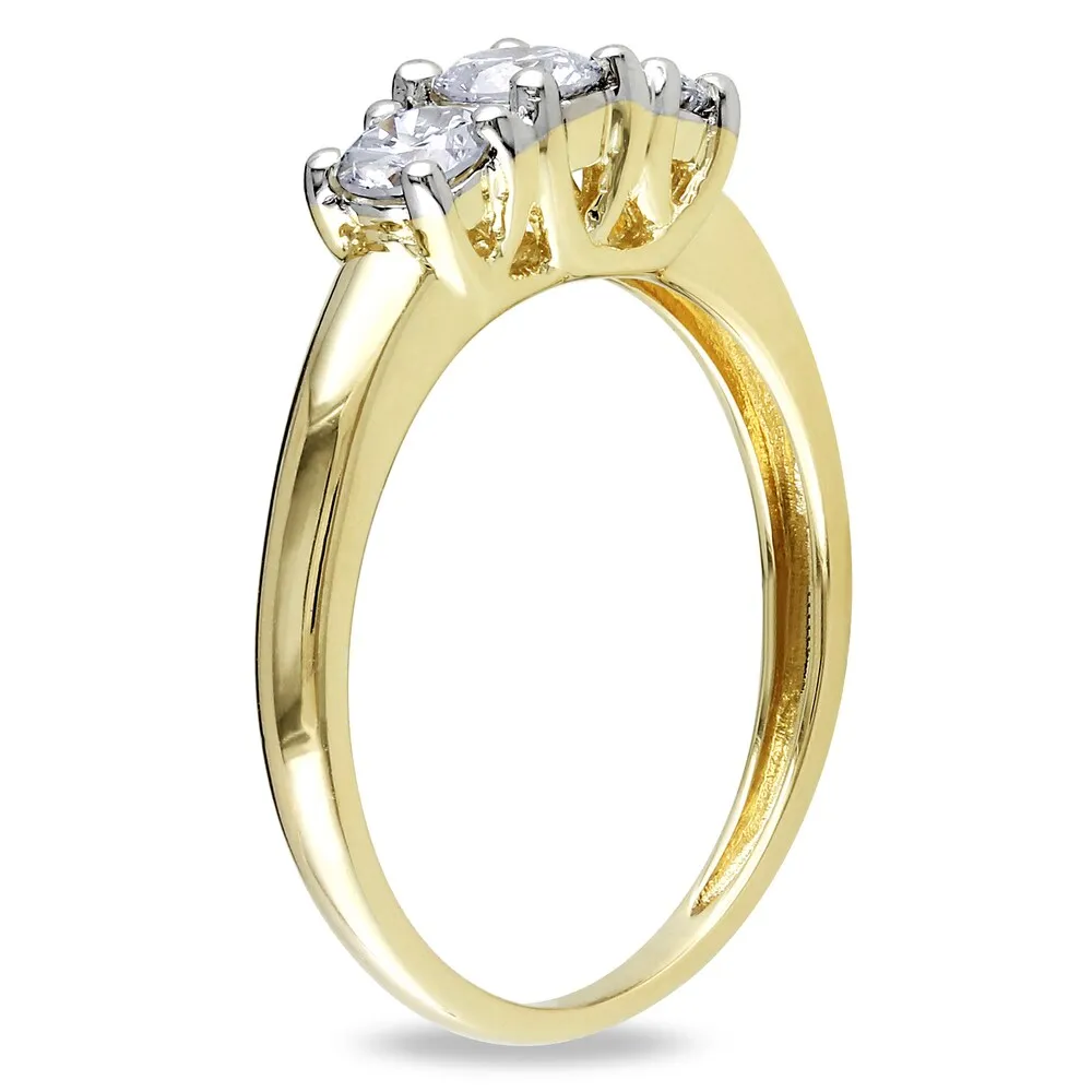 Miadora 14k Yellow Gold 1/2ct TDW Diamond 3-Stone Ring sold by Zulily product image thumbnail 2
