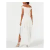 Morgan & Co. Women's Off the Shoulder Lace & Chiffon Overlay Gown in Ivory/Nude Size 11 sold by Zulily