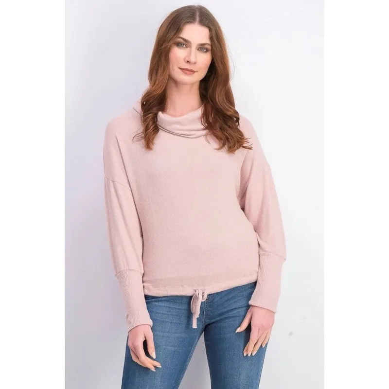 Hippie Rose Junior's Cozy Funnel-Neck Pullover Pink Size X-Large sold by Zulily