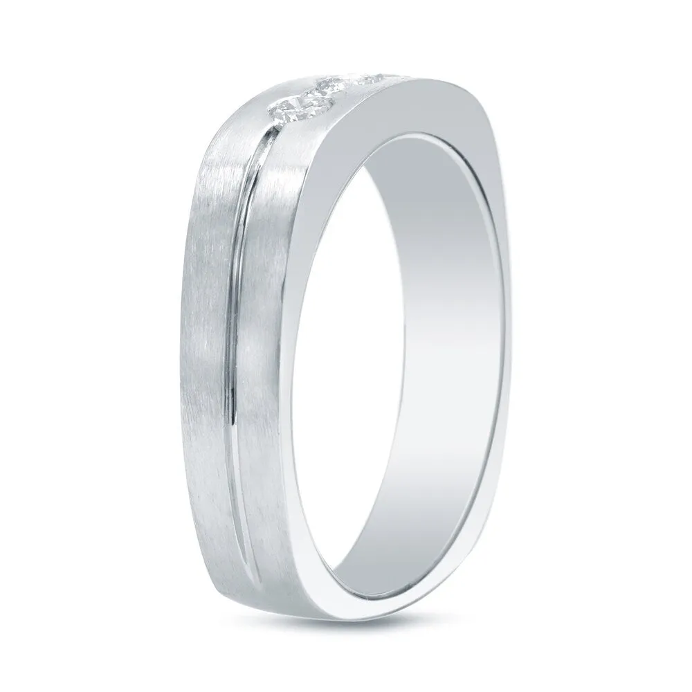 Auriya Men's 14k Gold 1/2ct TDW 5-Stone Diamond Ring or Wedding Band sold by Zulily product image thumbnail 3