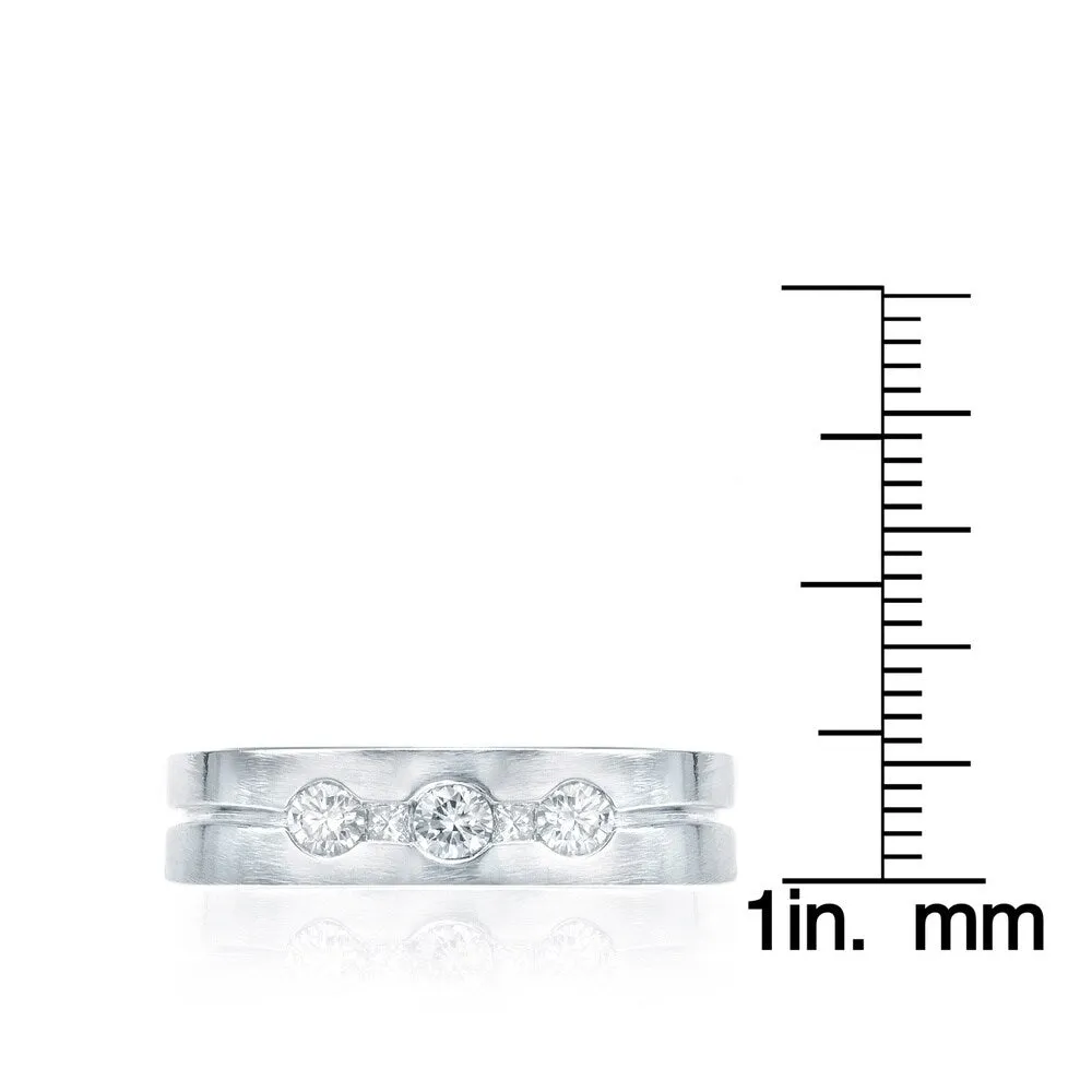 Auriya Men's 14k Gold 1/2ct TDW 5-Stone Diamond Ring or Wedding Band sold by Zulily product image thumbnail 4