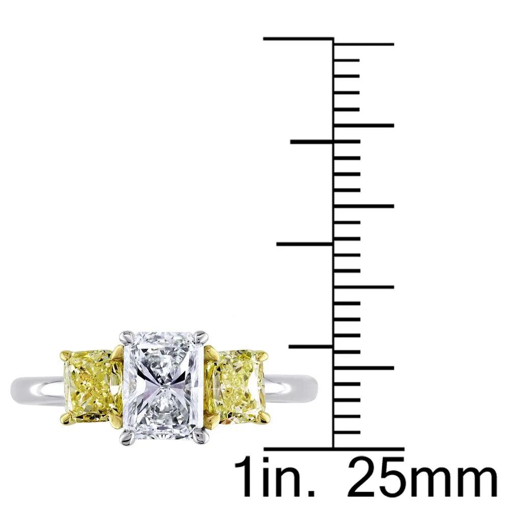 Miadora Signature Collection 18k Gold 2ct TDW Yellow and White Diamond Ring sold by Zulily product image thumbnail 3