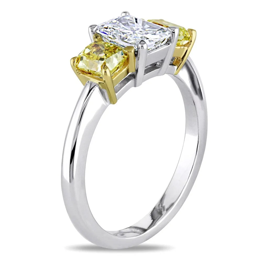 Miadora Signature Collection 18k Gold 2ct TDW Yellow and White Diamond Ring sold by Zulily product image thumbnail 2